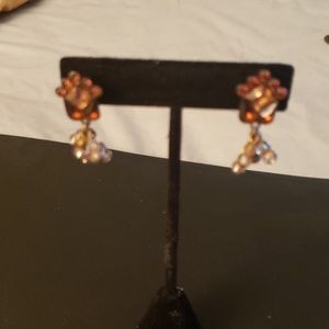 Amethyst color drop earrings